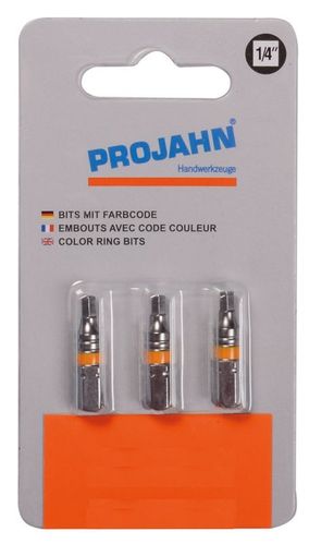 Projahn Color Bits 1/4" Hex 3x75 - 3 Stück