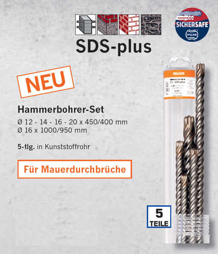 Projahn Hammerbohrer SDS-plus Set Rocket 5 5tlg